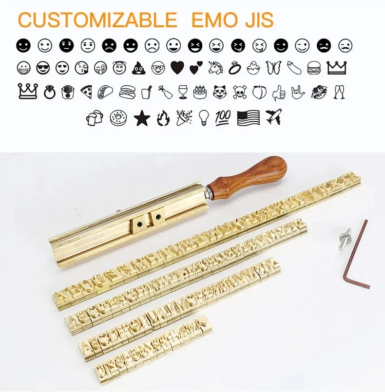 T Slot 10cm Fixture 52 Alphabet Letters 10 Numbers 20 Symbol Leather Stamp Personality Craving Tool Machine Mold Die Cut