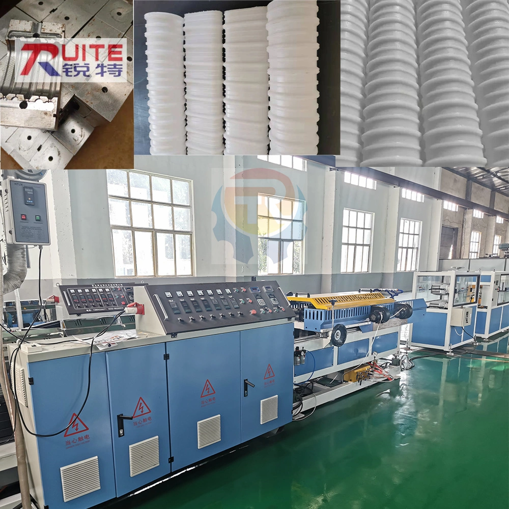 China Factory HDPE PE PP LDPE Flat Round Prestressed Single Double Wall Corrugated Spiral Pipe Tube Making Extrusion Machine Production Line with CE ISO