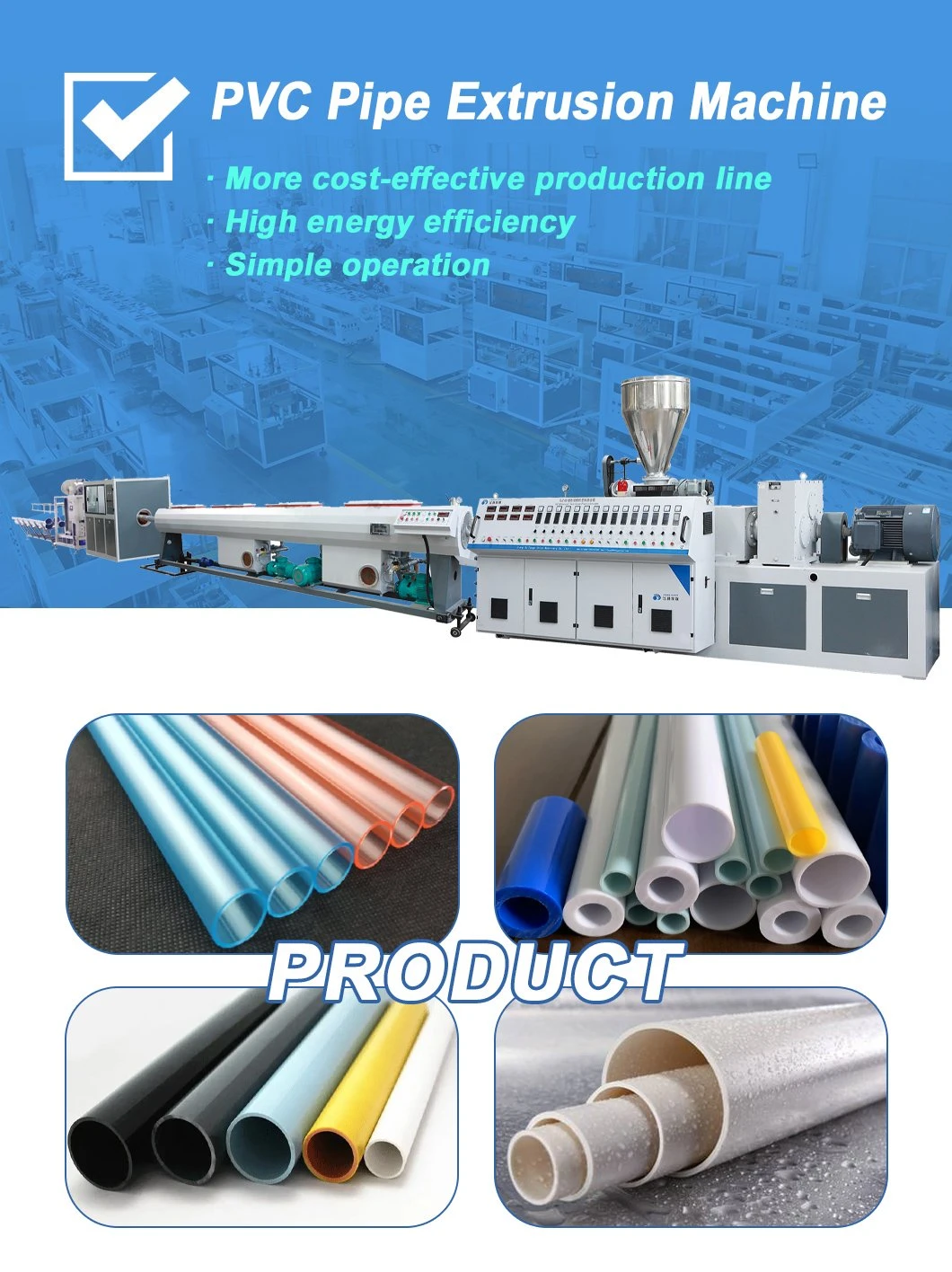 Factory Supply Plastic PPR, PE, HDPE, UPVC Water & Electric Single Double Wall Conduit Pipe Extrusion Making Machine / Drainage Tube Hose Extruder Price