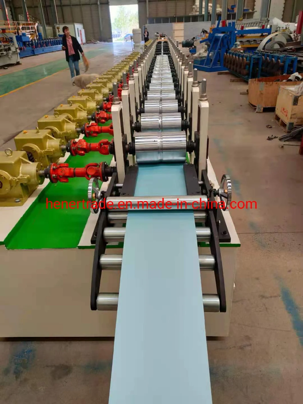 High Speed 77 PU Foam Shutter Slat Door Rolling Making Forming Machine